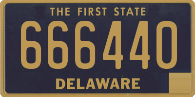 DE license plate 666440