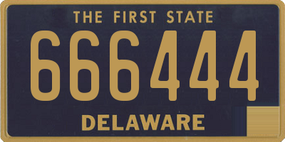 DE license plate 666444