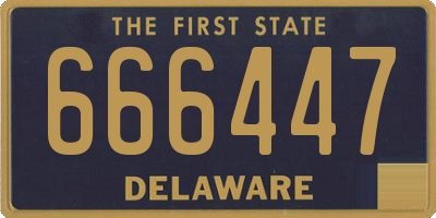 DE license plate 666447