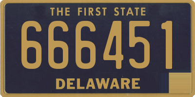 DE license plate 666451