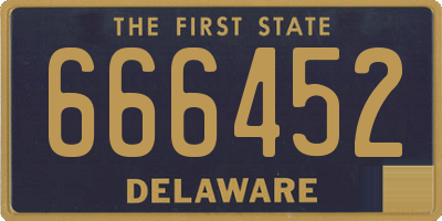 DE license plate 666452