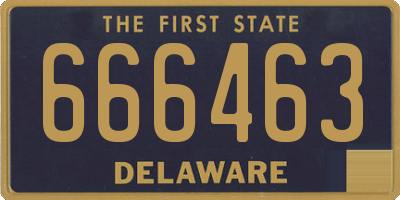 DE license plate 666463