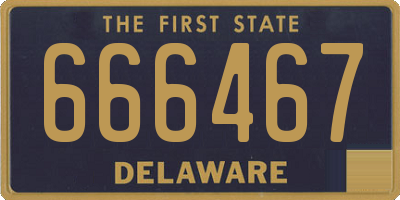 DE license plate 666467
