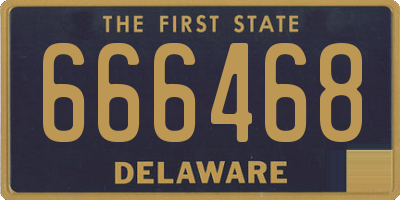 DE license plate 666468