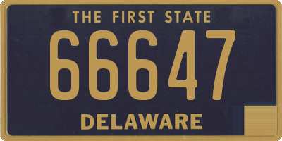 DE license plate 66647