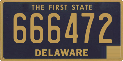 DE license plate 666472