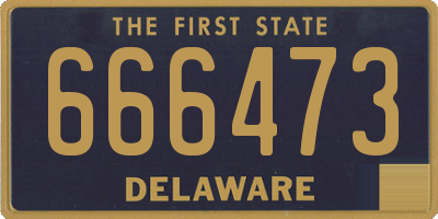 DE license plate 666473