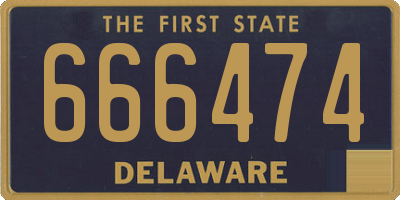 DE license plate 666474