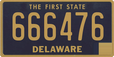 DE license plate 666476