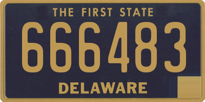 DE license plate 666483