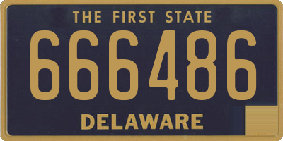 DE license plate 666486