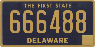 DE license plate 666488