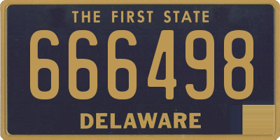 DE license plate 666498