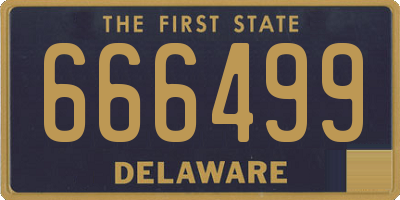 DE license plate 666499