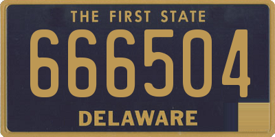 DE license plate 666504