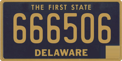 DE license plate 666506