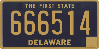 DE license plate 666514