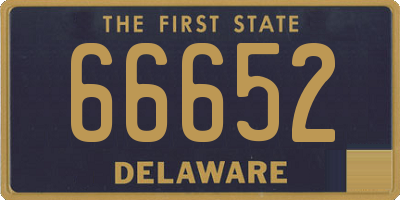 DE license plate 66652