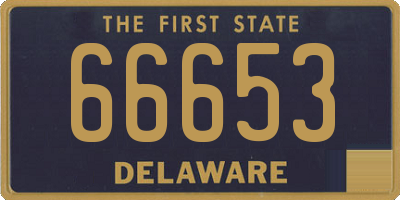 DE license plate 66653