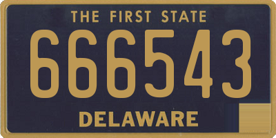 DE license plate 666543