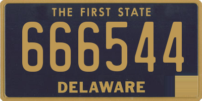 DE license plate 666544