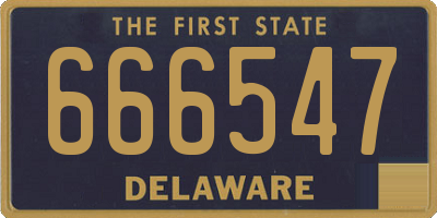 DE license plate 666547