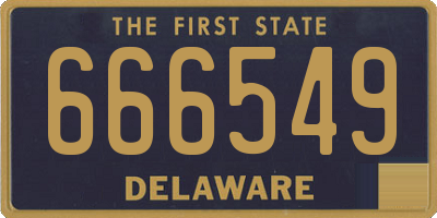 DE license plate 666549