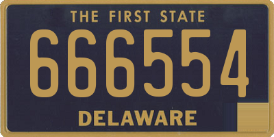 DE license plate 666554