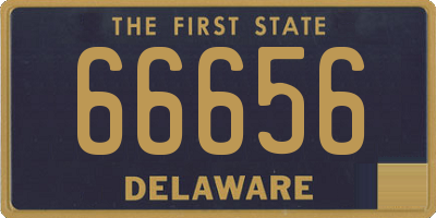 DE license plate 66656