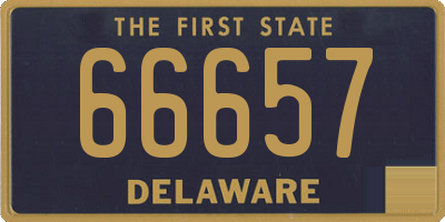 DE license plate 66657