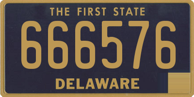 DE license plate 666576