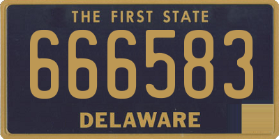 DE license plate 666583