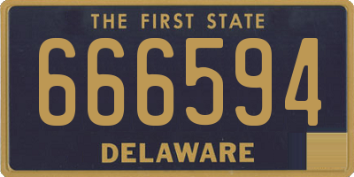DE license plate 666594