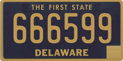 DE license plate 666599