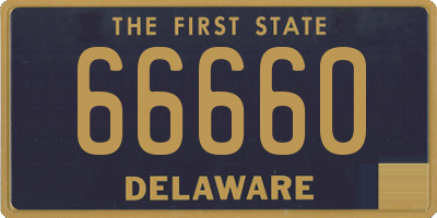 DE license plate 66660