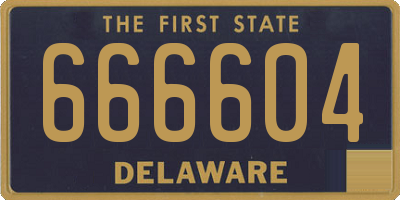 DE license plate 666604