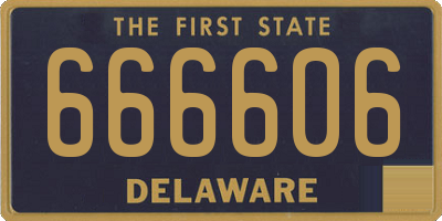 DE license plate 666606