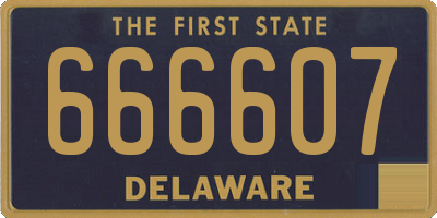 DE license plate 666607