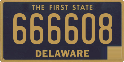 DE license plate 666608