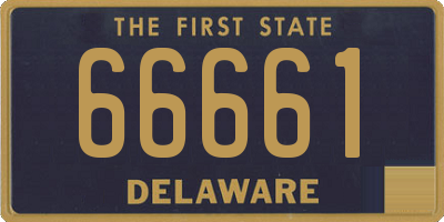 DE license plate 66661