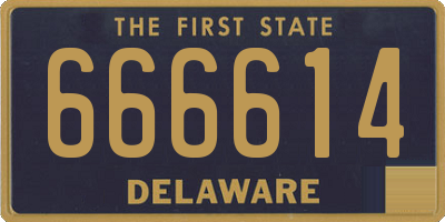 DE license plate 666614