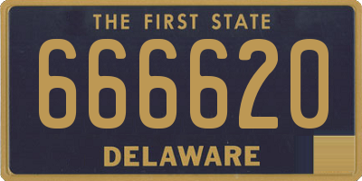 DE license plate 666620