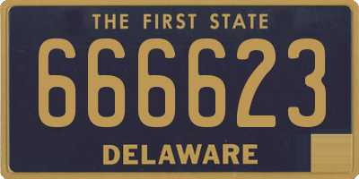 DE license plate 666623