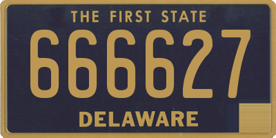 DE license plate 666627