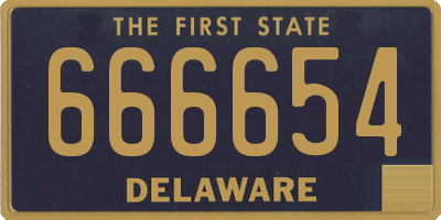 DE license plate 666654