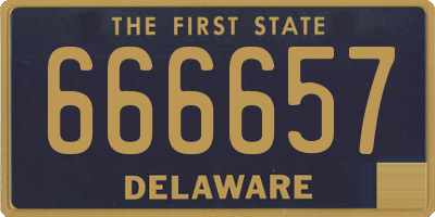 DE license plate 666657