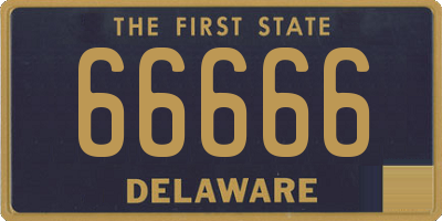 DE license plate 66666