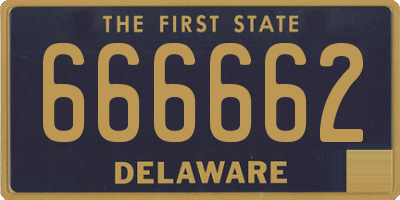 DE license plate 666662