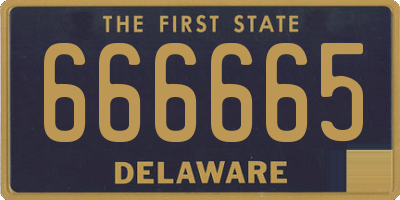 DE license plate 666665