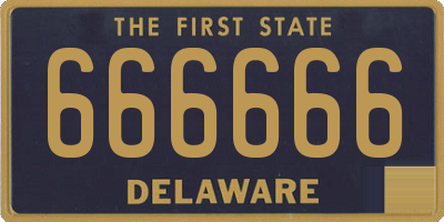 DE license plate 666666